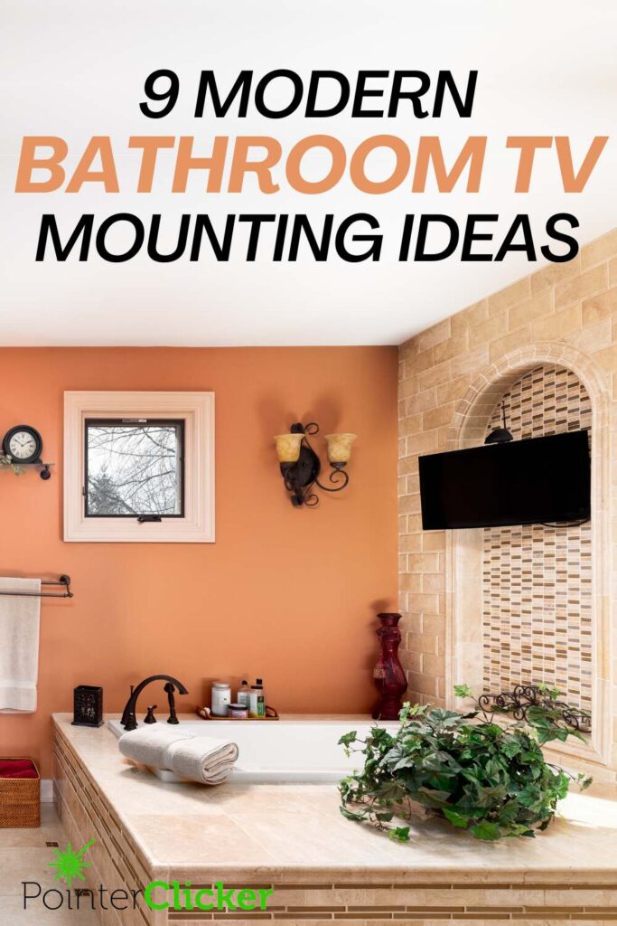 9 modern bathroom TV mounting ideas