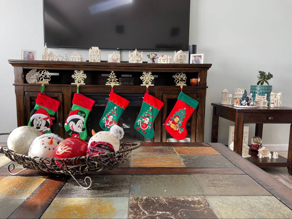 Christmas Stockings under TV