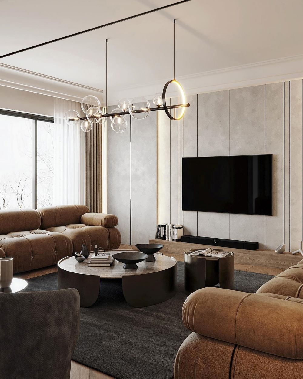 Living Room TV Wall Minimal Designs - 4