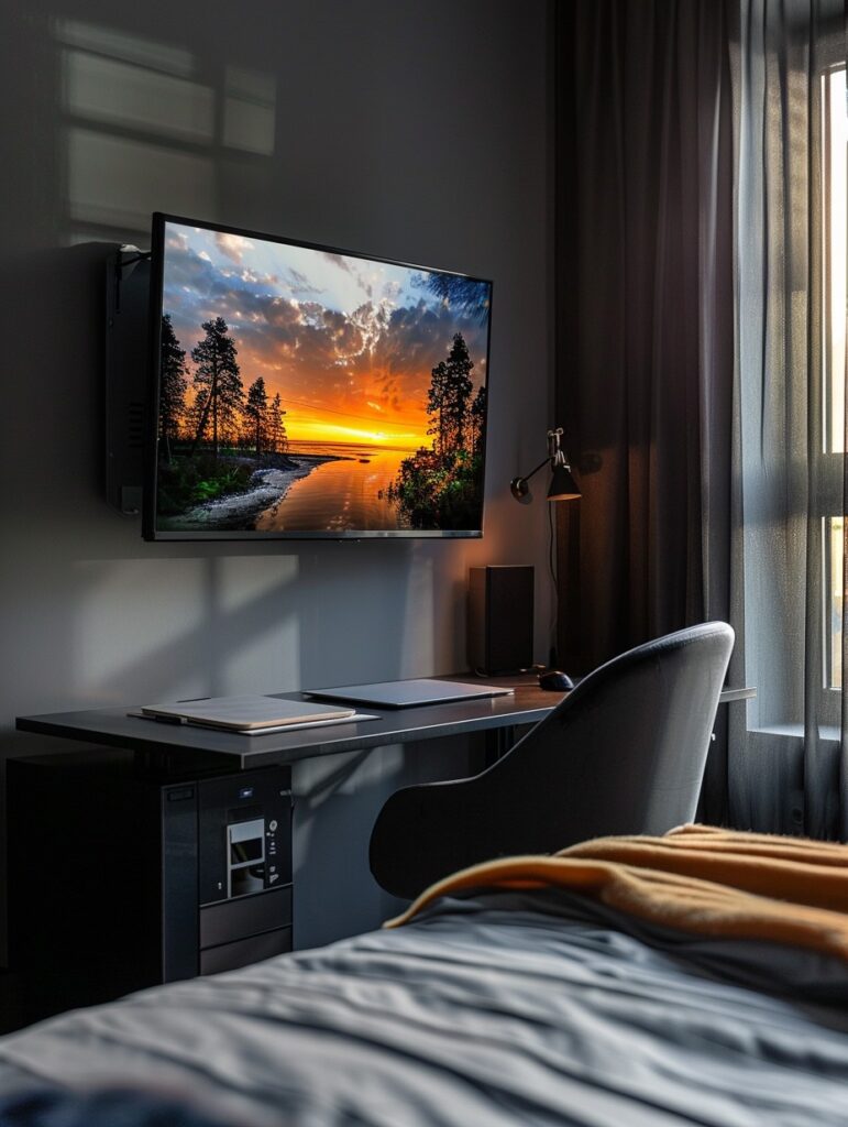 TV above a desk 3