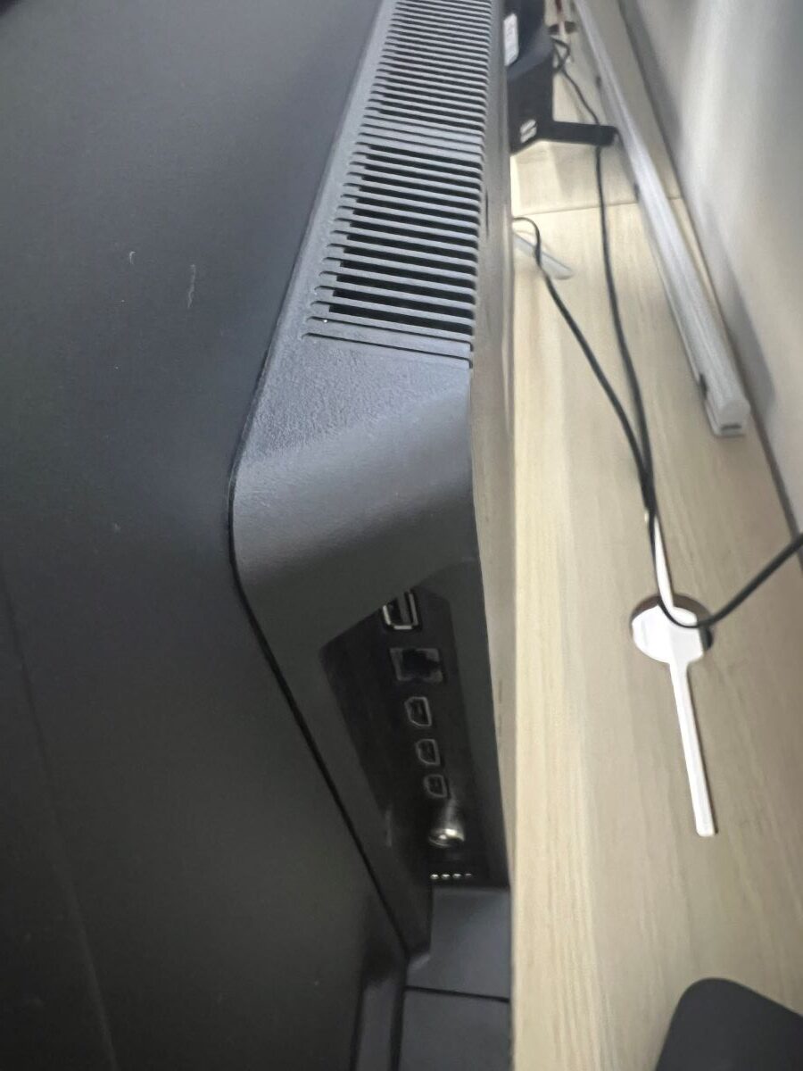 The vends at the back of the TCL TV with the connection ports
