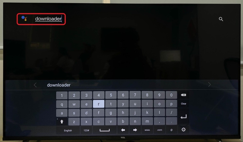 search for the Downloader tool on TCL TV