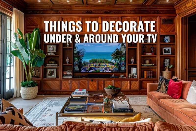 things to decorate under and around your tv