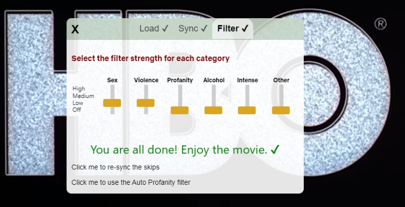 You are all done! Enjoy the movie message on the VideoSkip tool