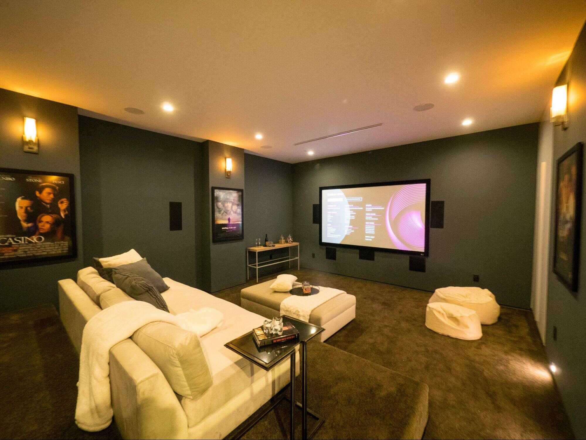 Cozy Small Home Theater Room 10
