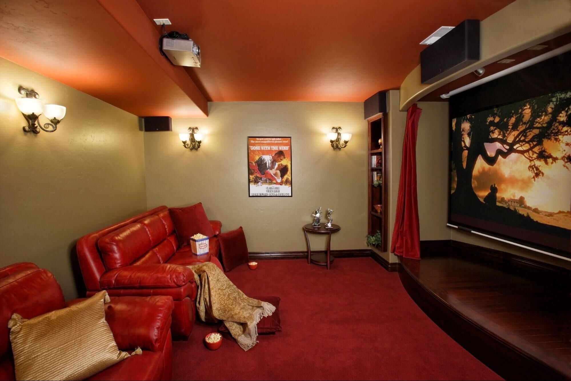 Cozy Small Home Theater Room 11