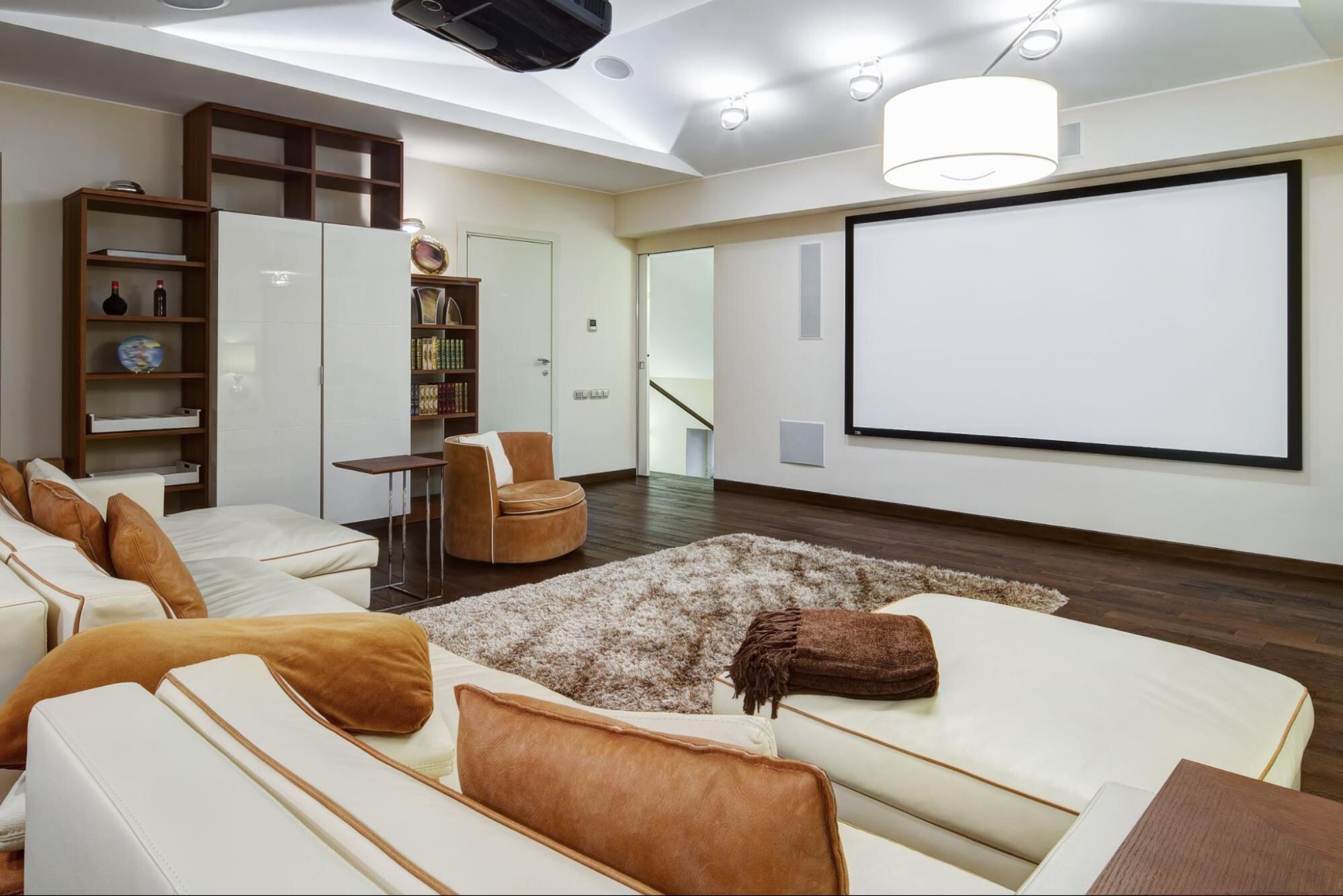 Cozy Small Home Theater Room 14