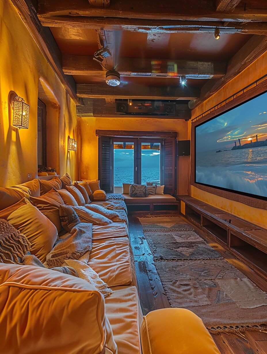 Cozy Small Home Theater Room 5
