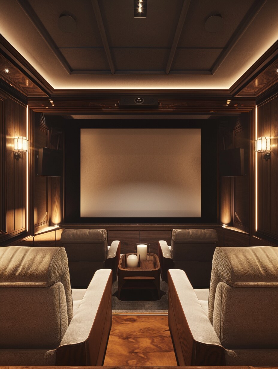 Cozy Small Home Theater Room 6
