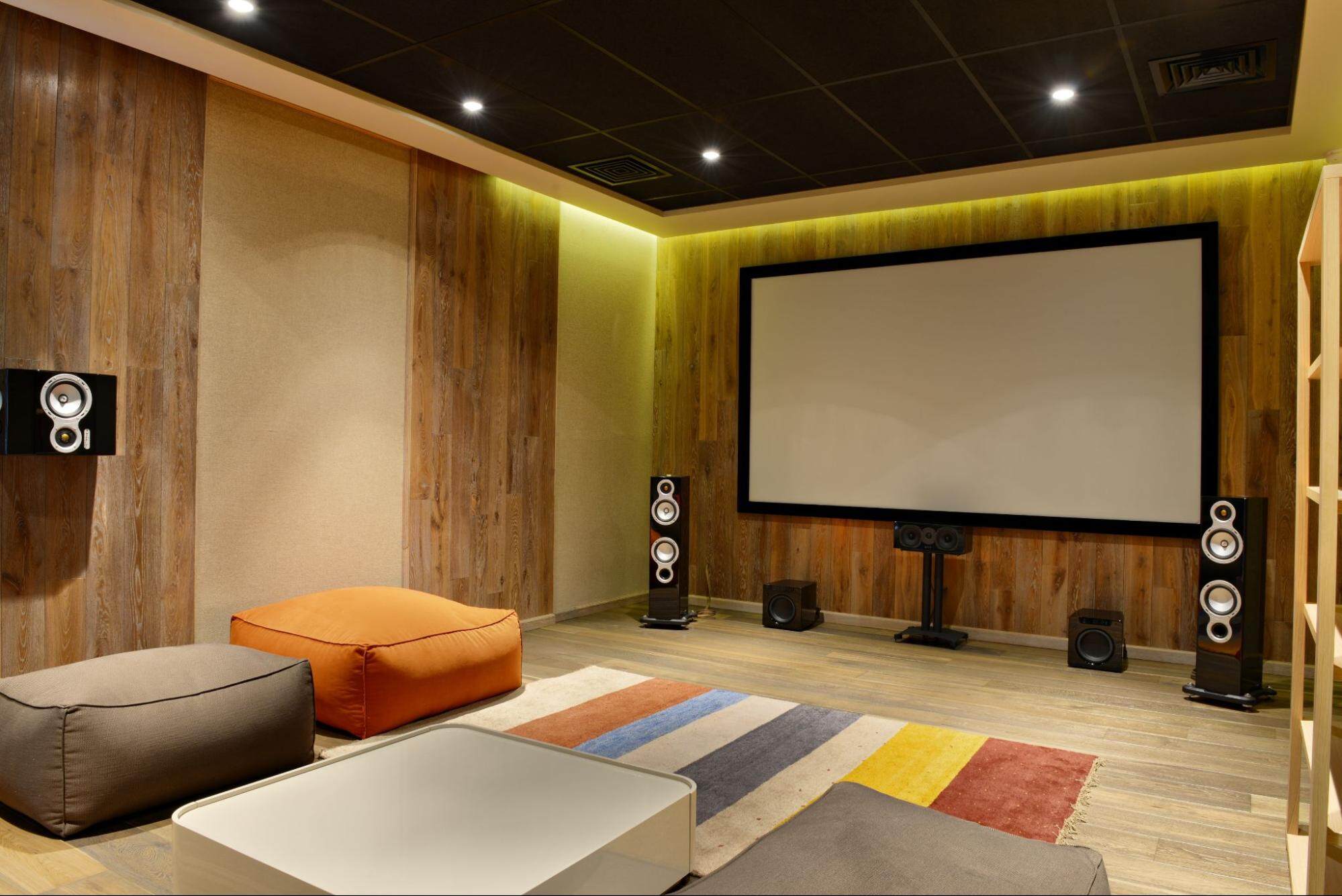 Cozy Small Home Theater Room 7