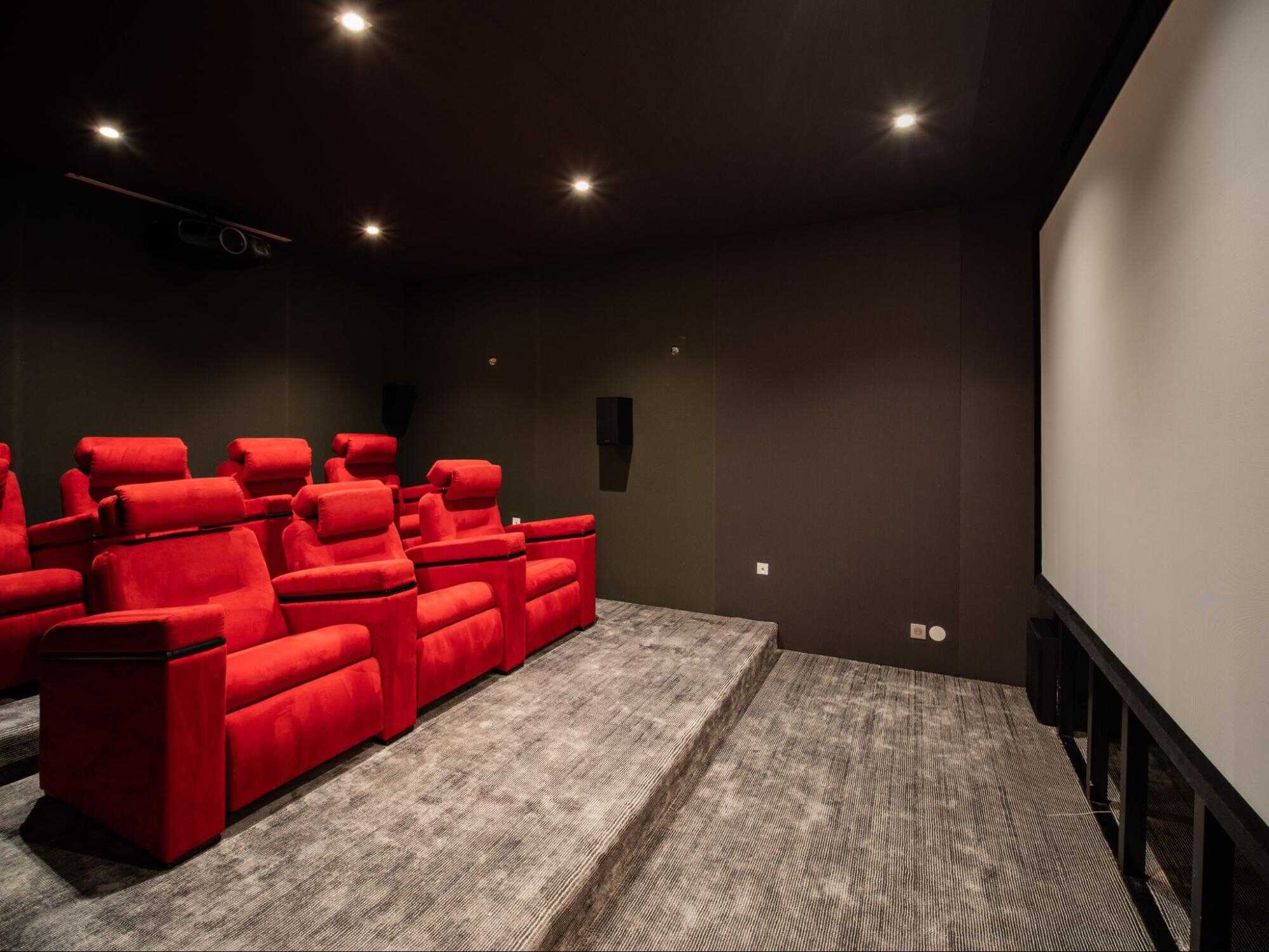 Cozy Small Home Theater Room 8