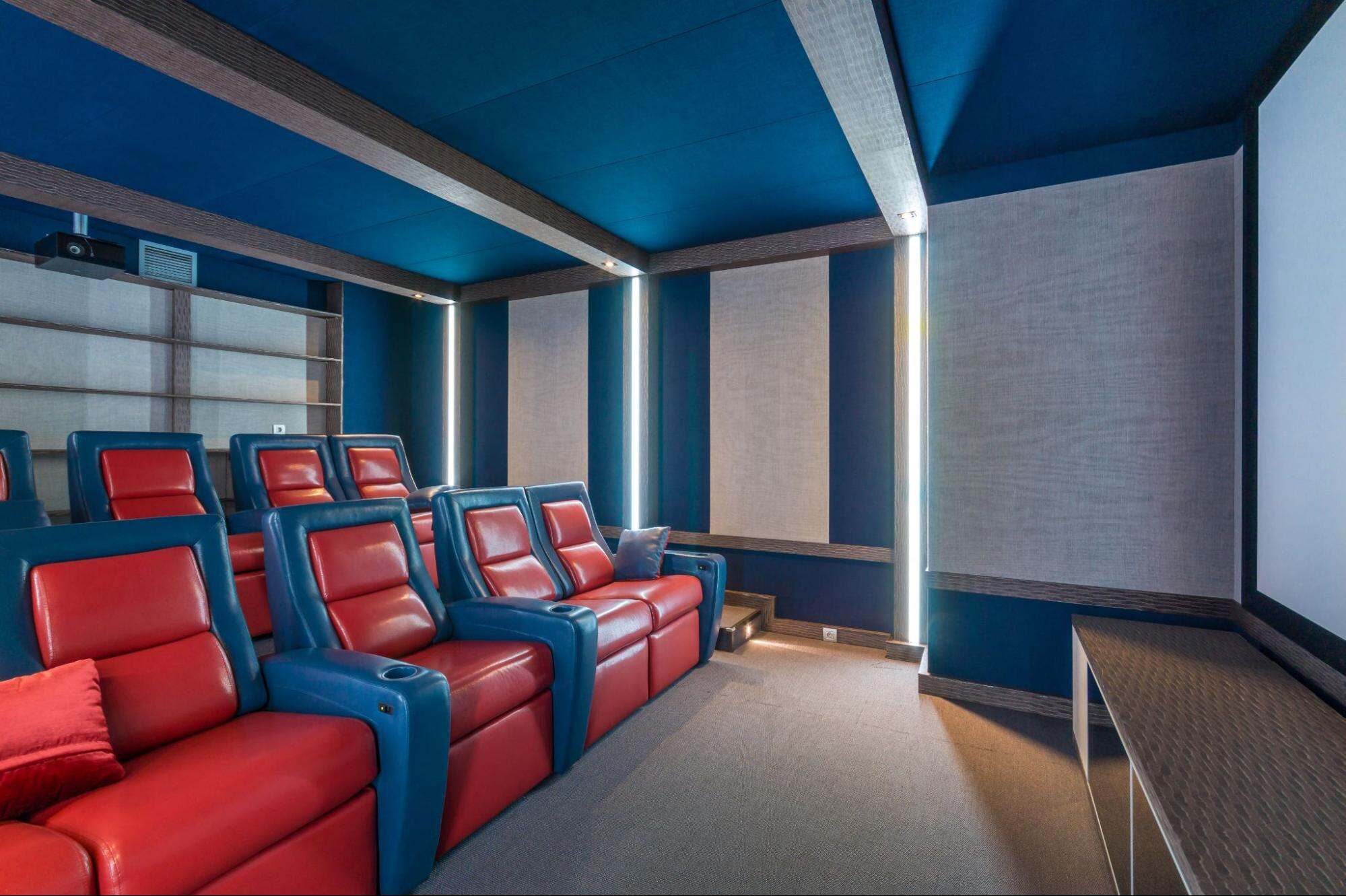 Cozy Small Home Theater Room 9