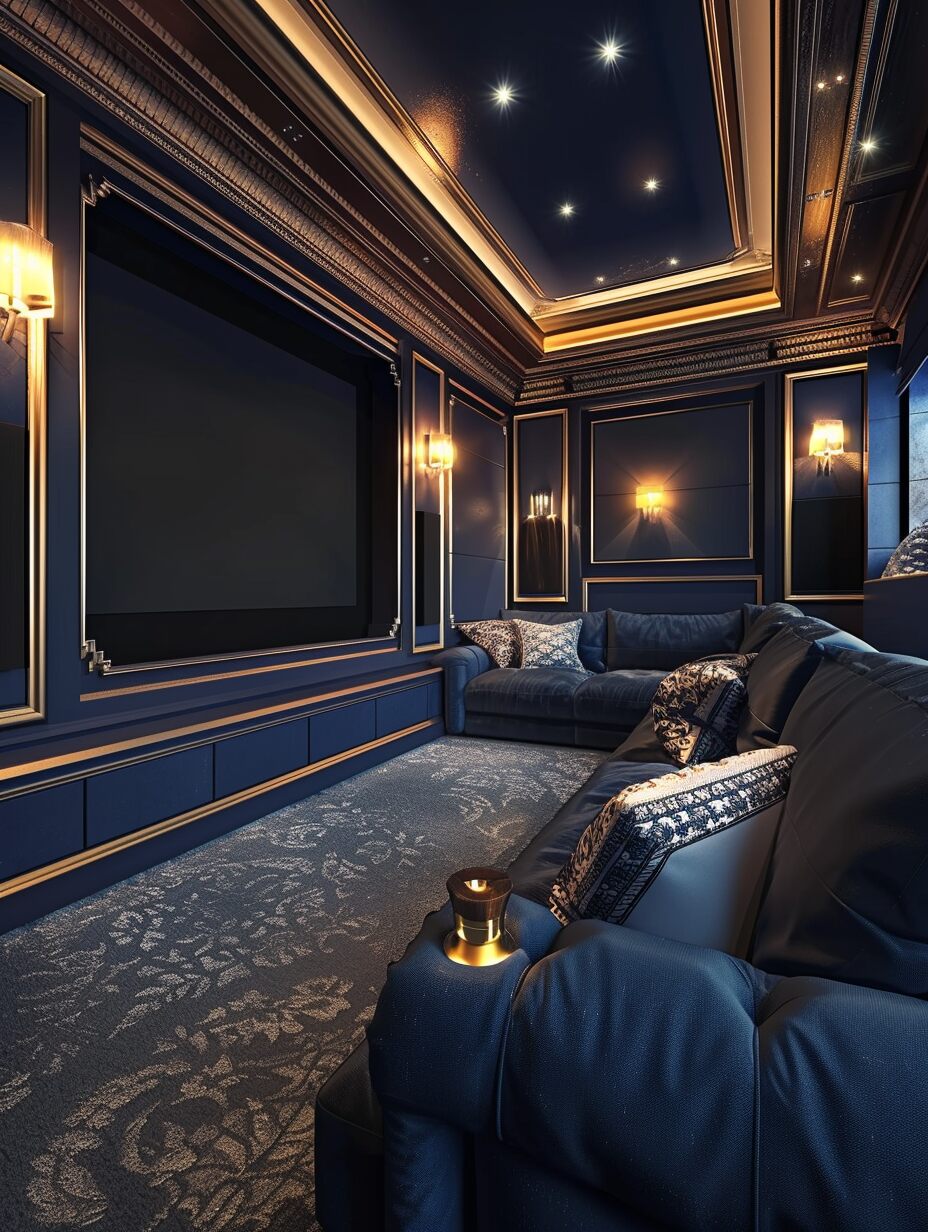 Luxury Small Home Theater Room 4
