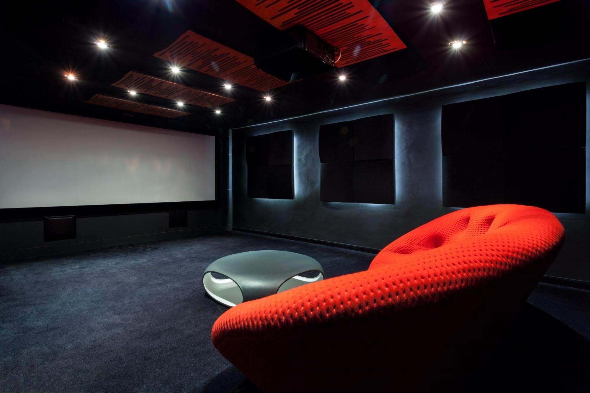 Modern Small Home Theater Room 10