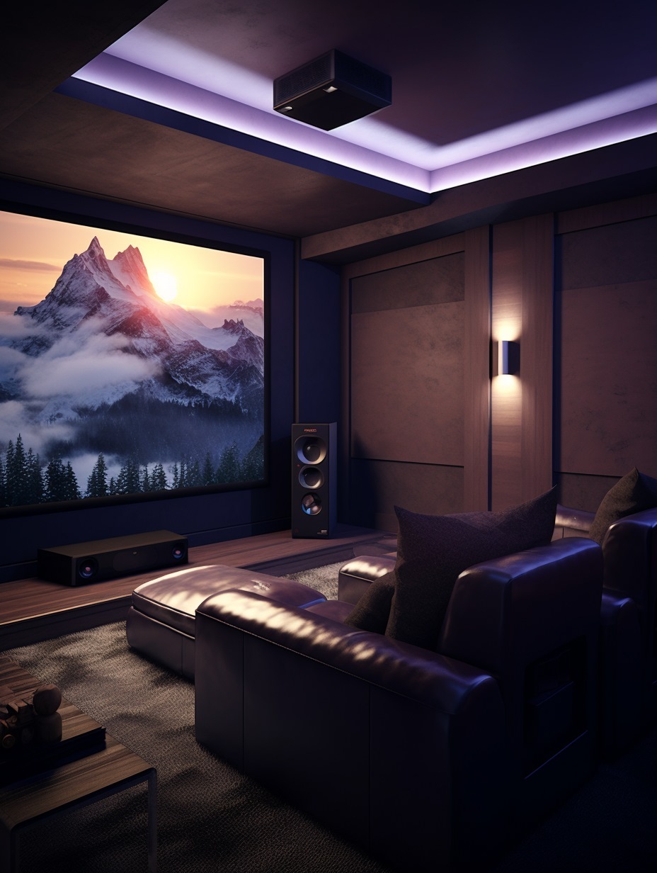 Modern Small Home Theater Room 11