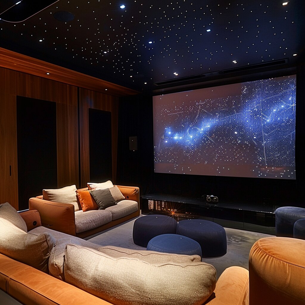 Modern Small Home Theater Room 15