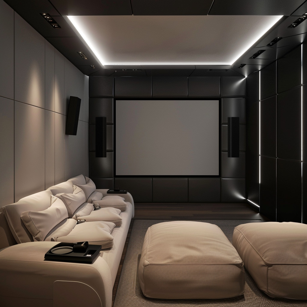 Modern Small Home Theater Room 2