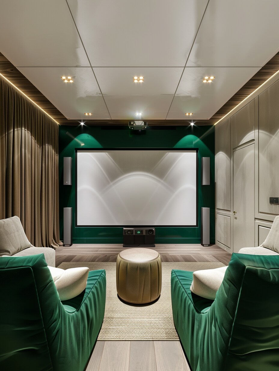 Modern Small Home Theater Room 3
