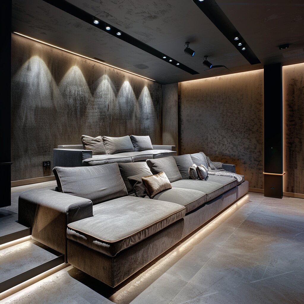 Modern Small Home Theater Room 6