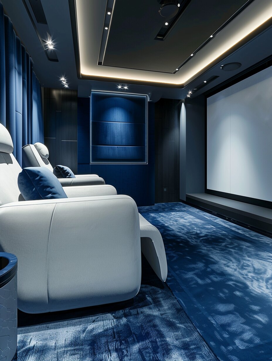 Modern Small Home Theater Room 8