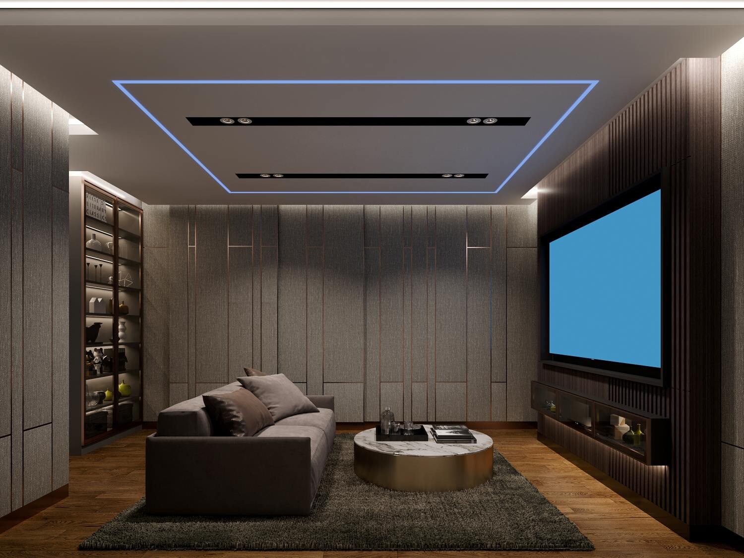 Modern Small Home Theater Room 9