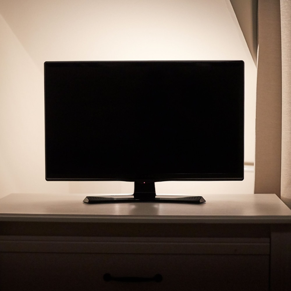 TV with a white bias light