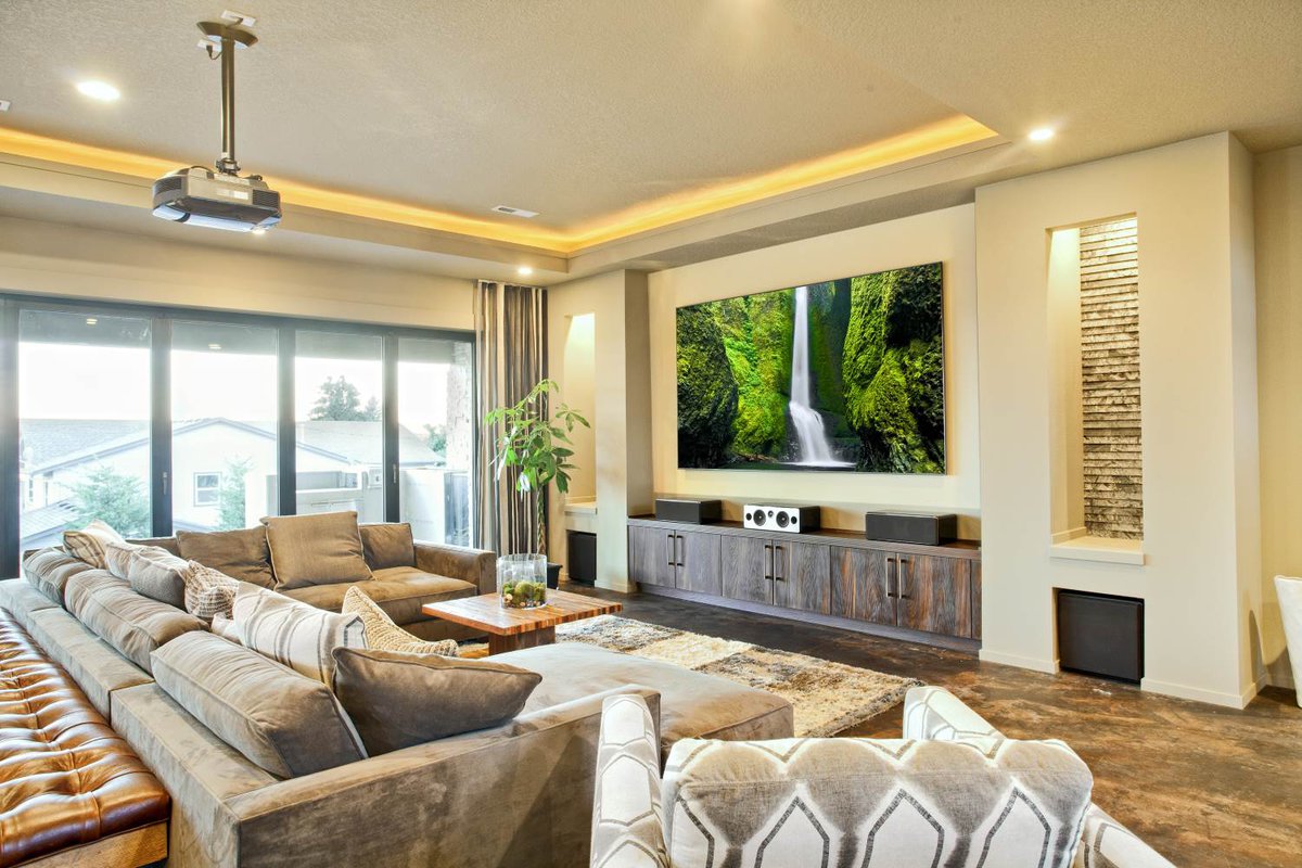 modern living room home theater
