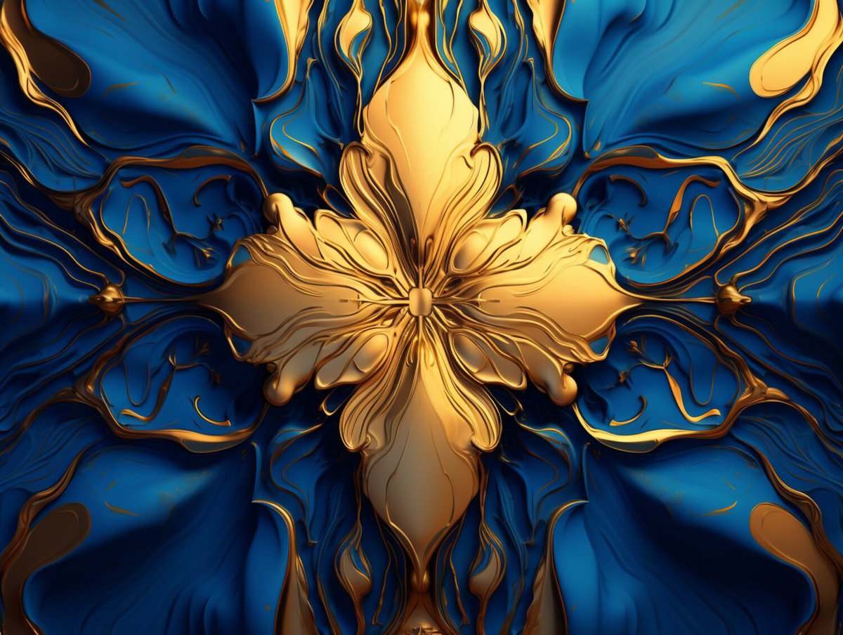 Abstract_Blue_and_Gold_Wallpaper 4
