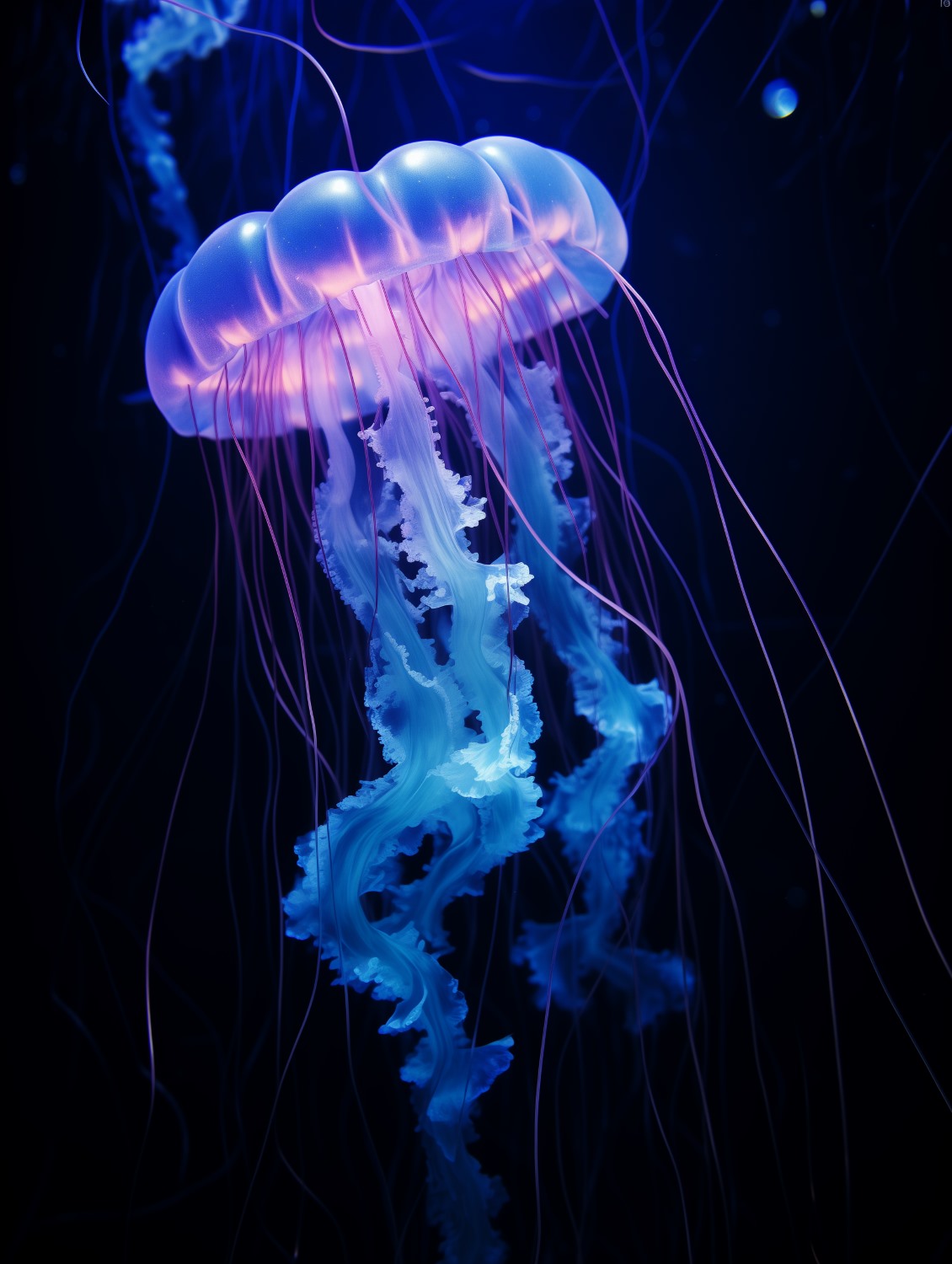 Blue Vertical Jellyfish Wallpapers 2