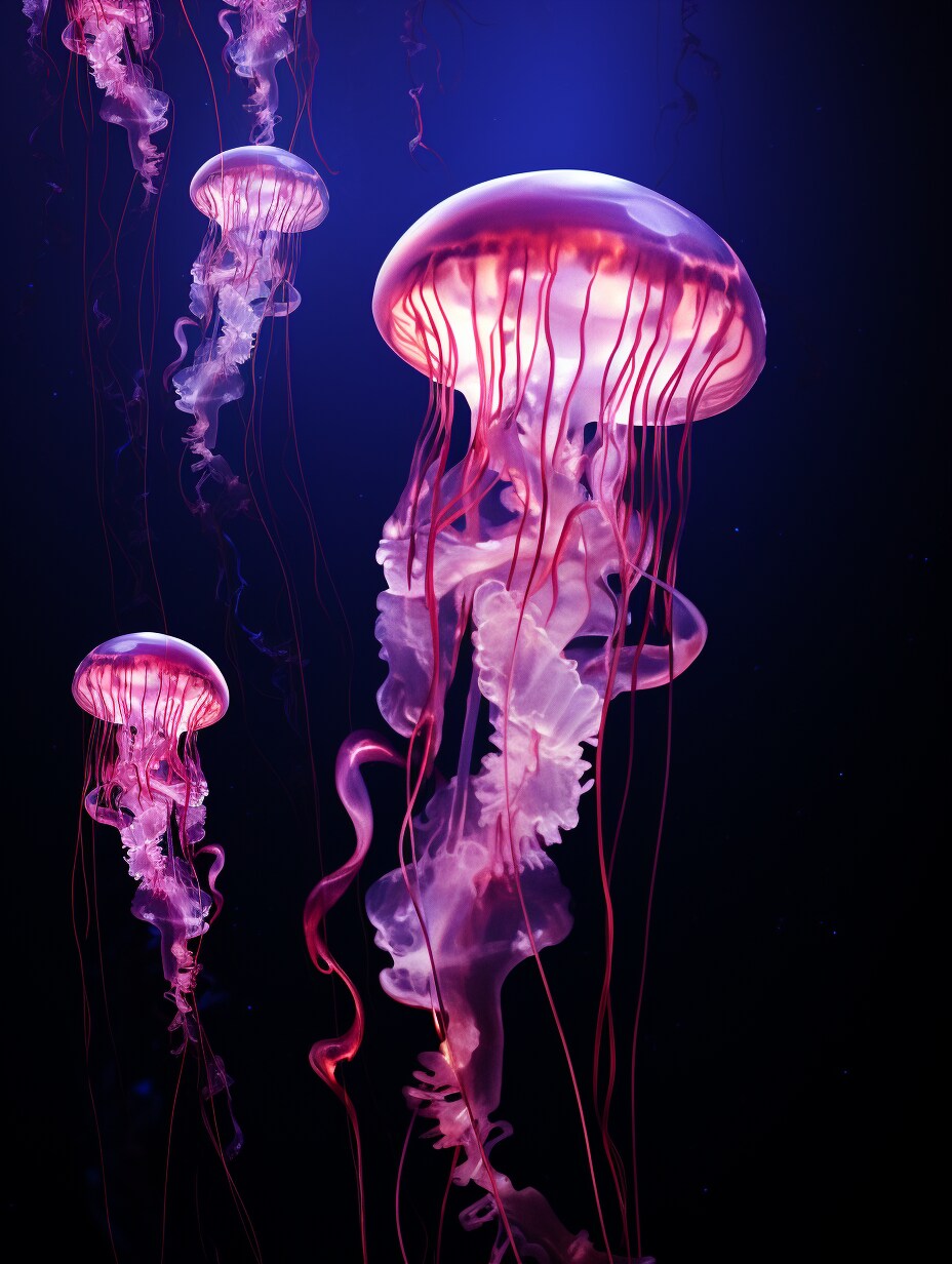 Pink Vertical Jellyfish Wallpaper 3