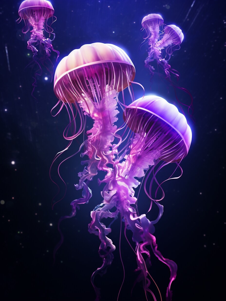 Purple Vertical Jellyfish Wallpaper 2