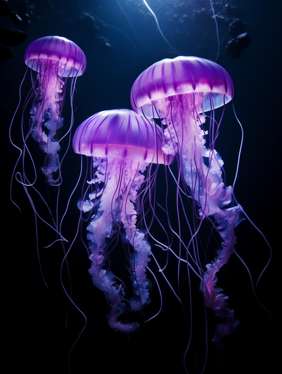 Purple Vertical Jellyfish Wallpaper 4