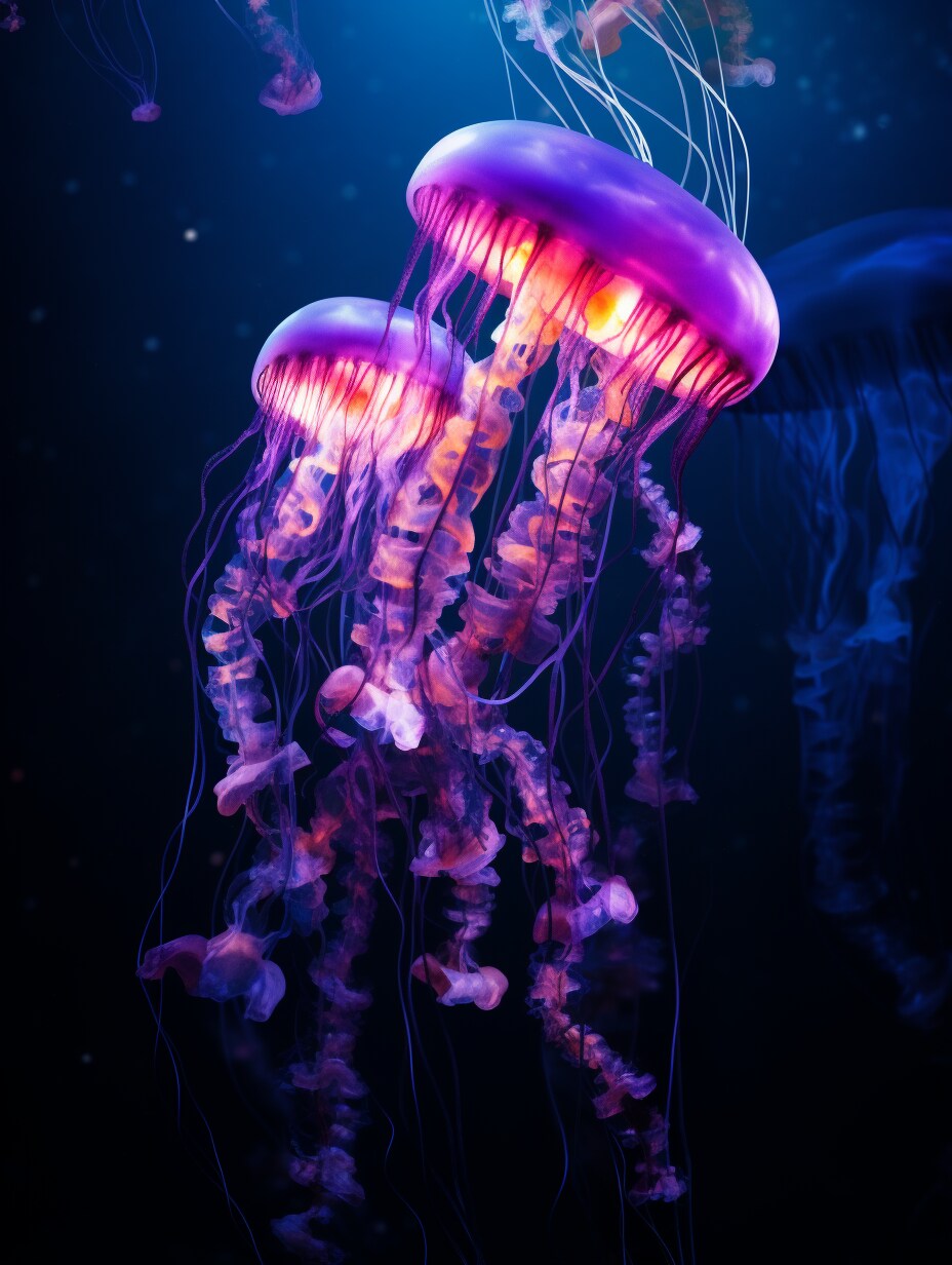Purple Vertical Jellyfish Wallpaper 5