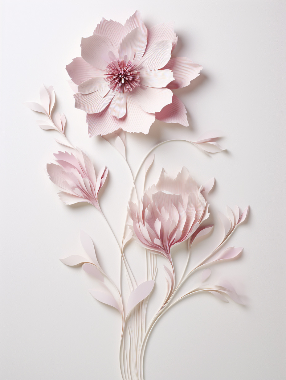 White and Pink Vertical Wallpaper 6