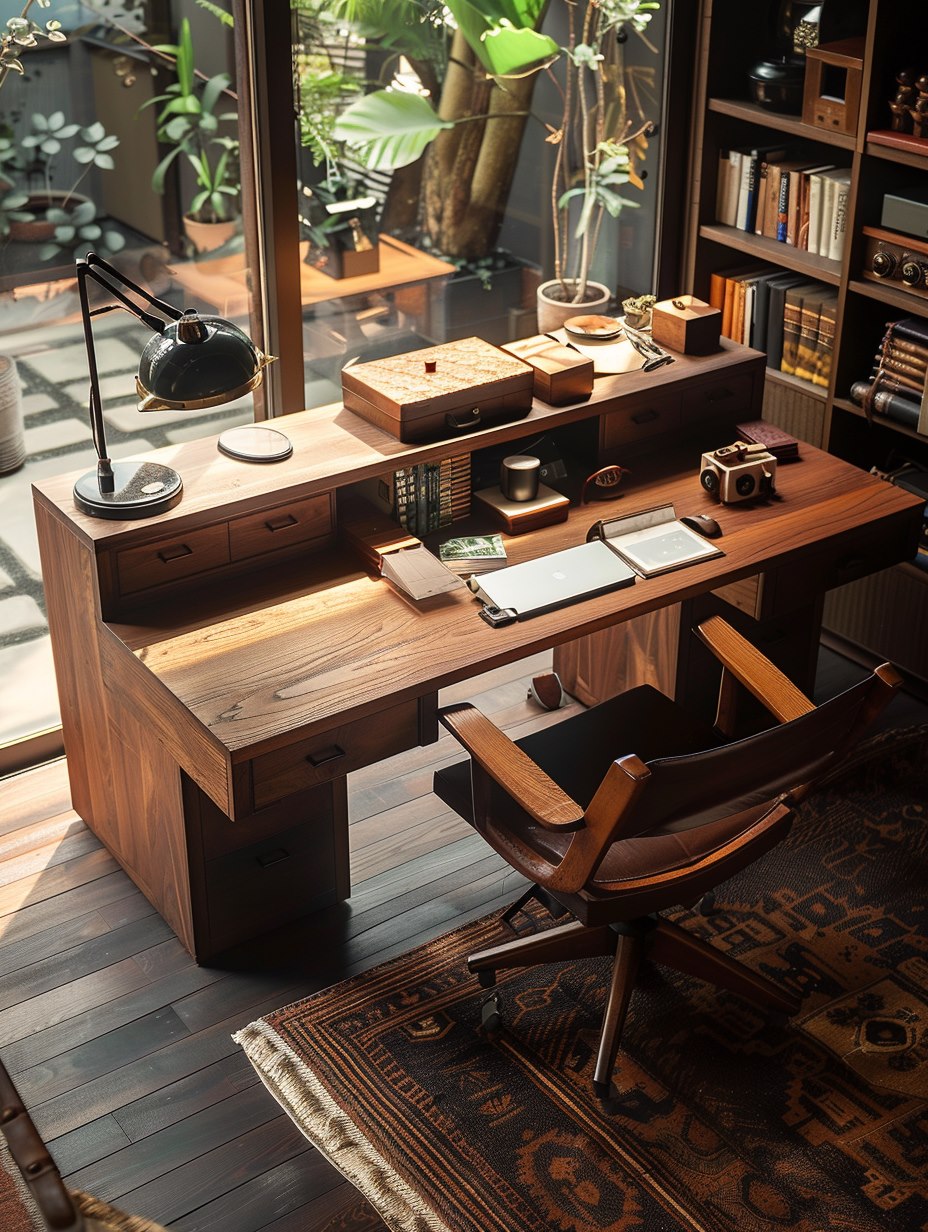aesthetic work desk