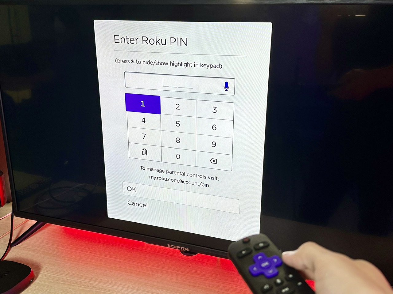 pin requirement after apply some parental controls on a roku