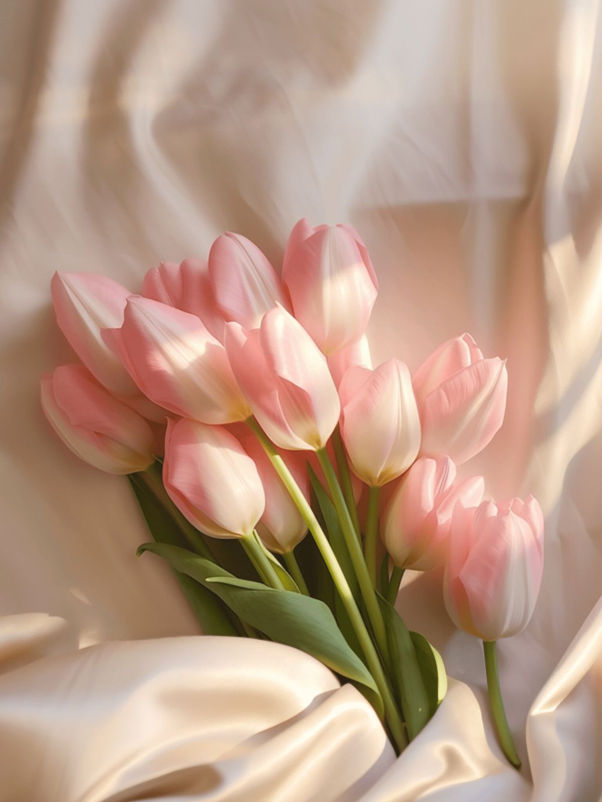 pink tulip flowers on white fabric