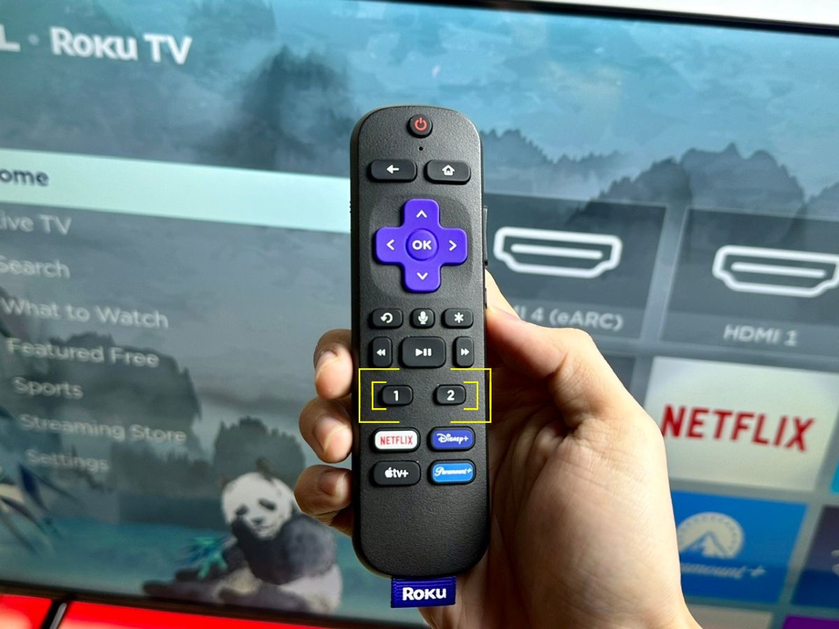 roku remote shortcut buttons are highlighted