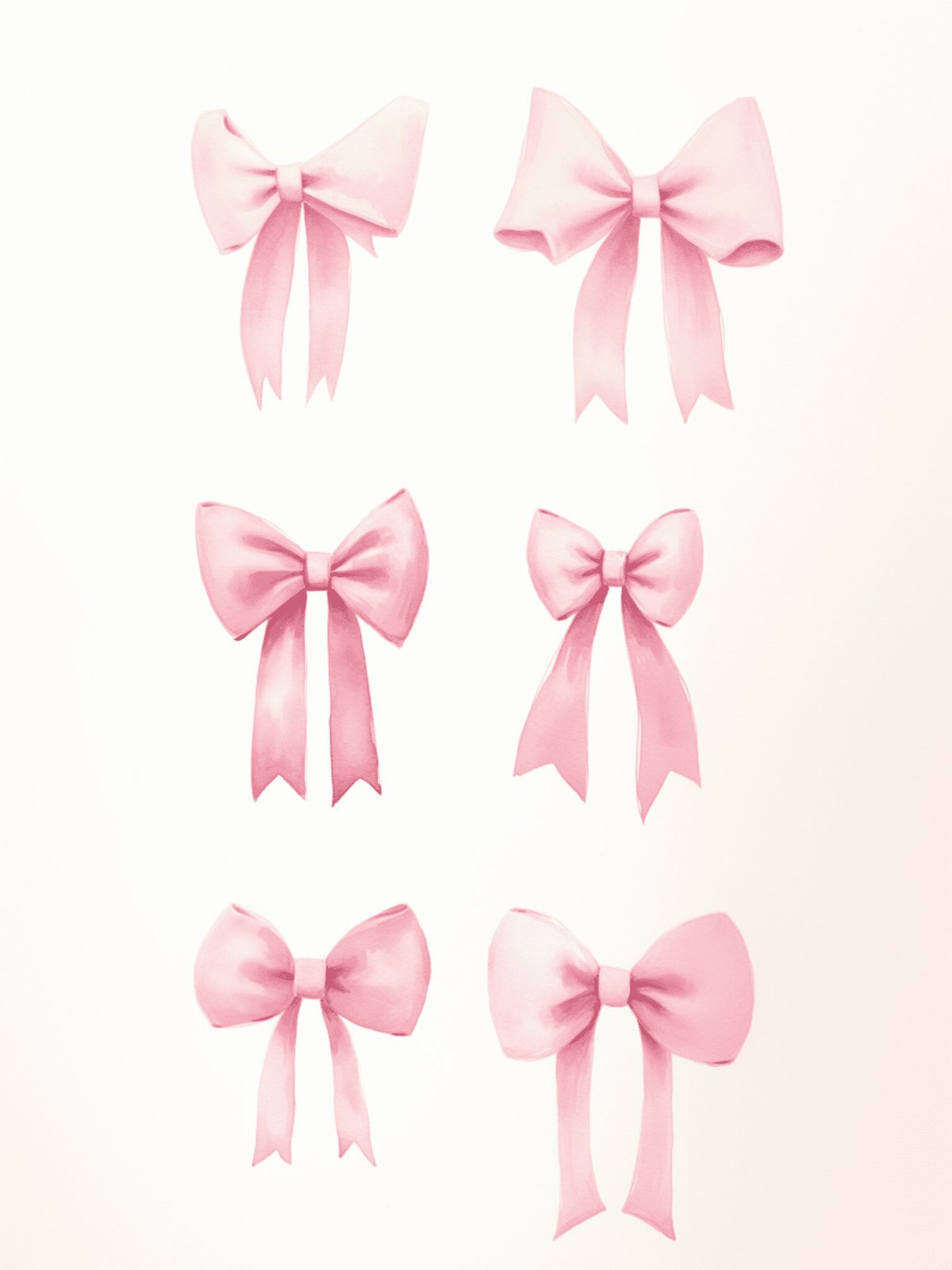six pink bows