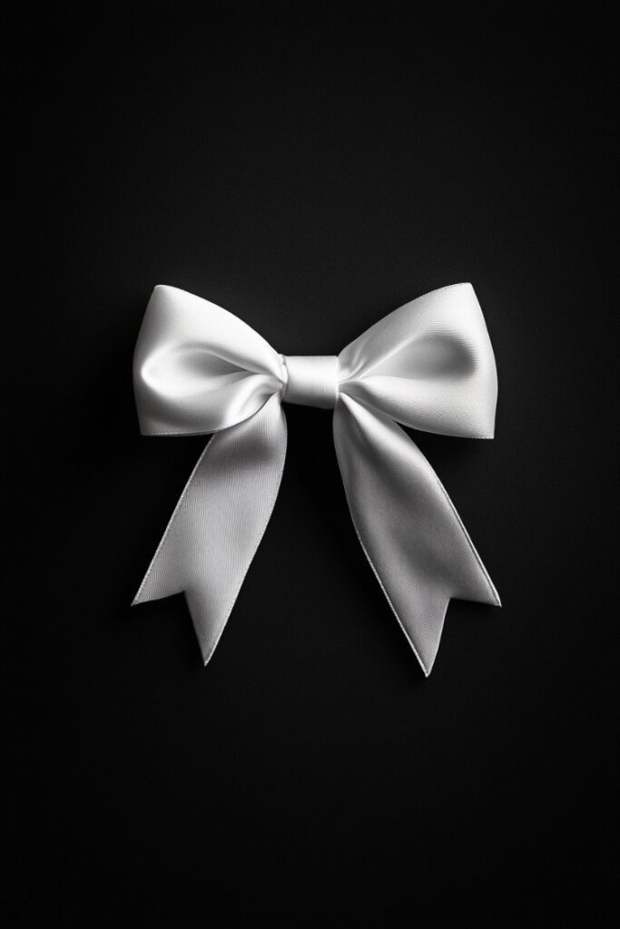 white and black bow wallpaper