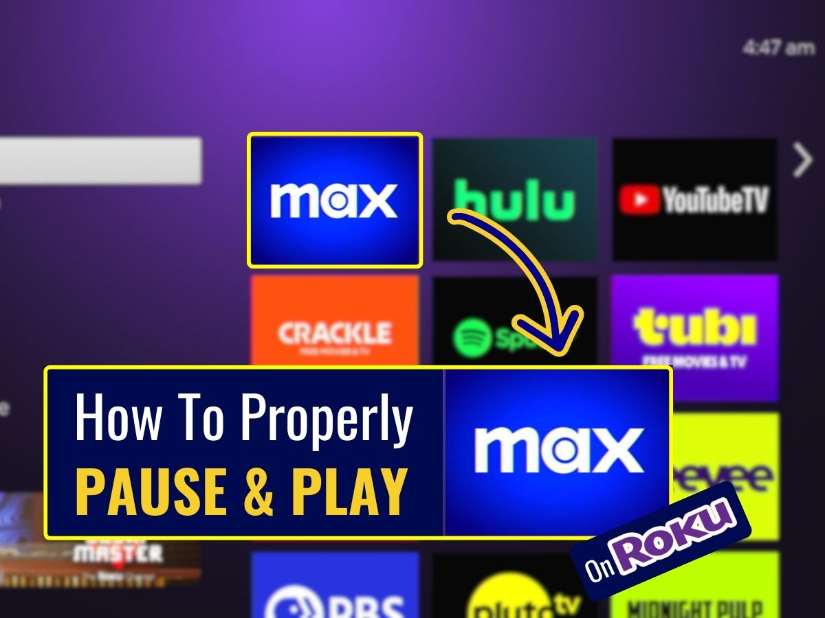 How To Properly PAUSE & PLAY max on roku