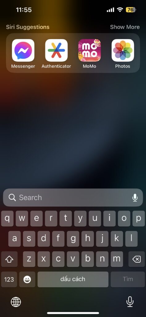 Swipe down from the middle of your home screen to open up the Spotlight Search