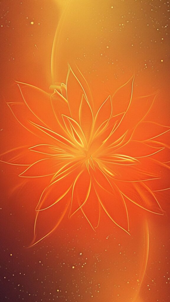 ipad flower orange wallpaper