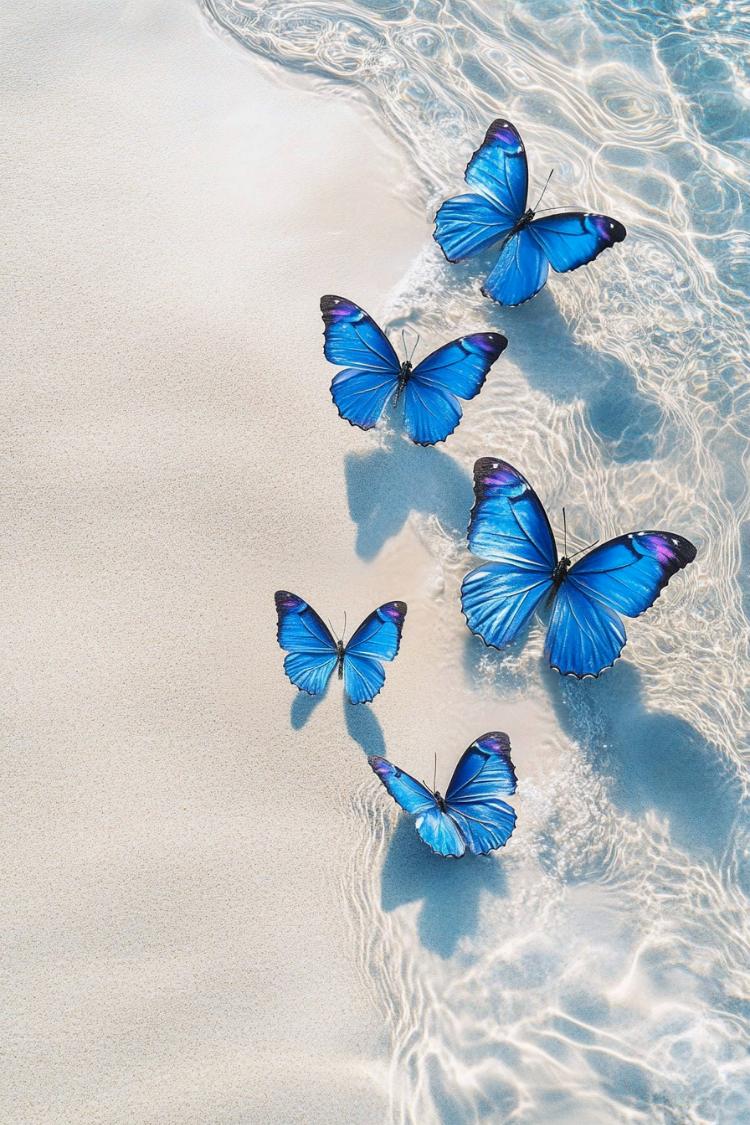 blue butterfly wallpaper