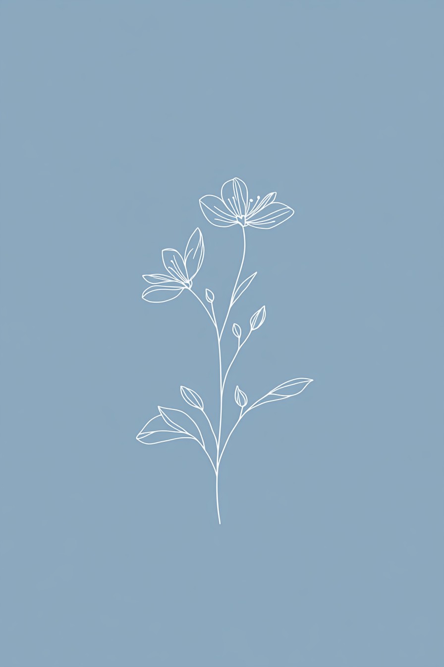 boho blue flower wallpaper (3)