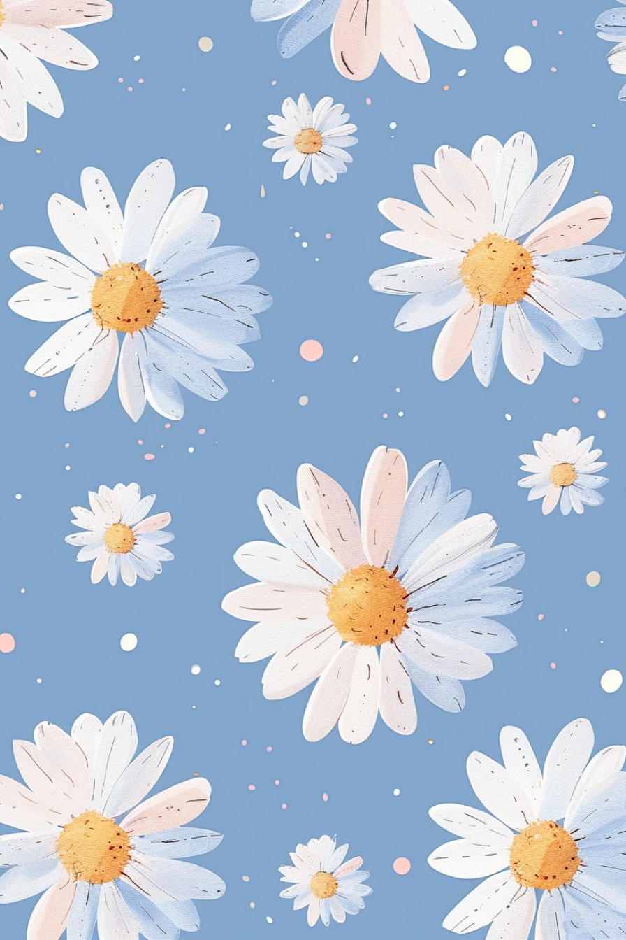 boho blue flower wallpaper (6)