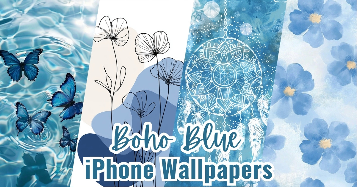 30+ Captivating Boho Blue Wallpapers for iPhone