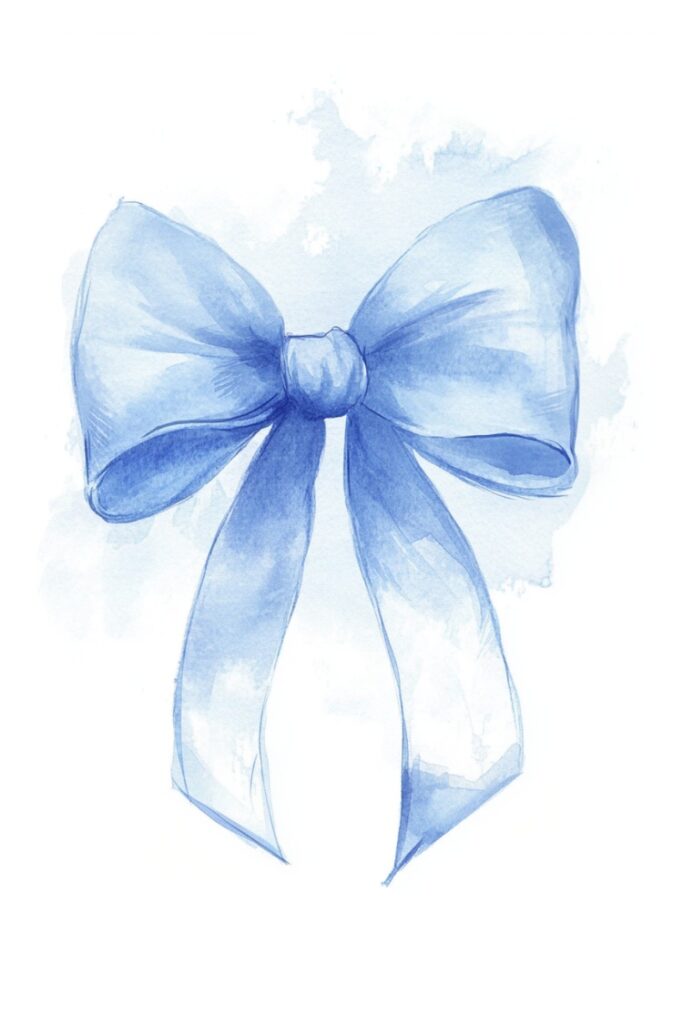 girly blue bow wallpaper