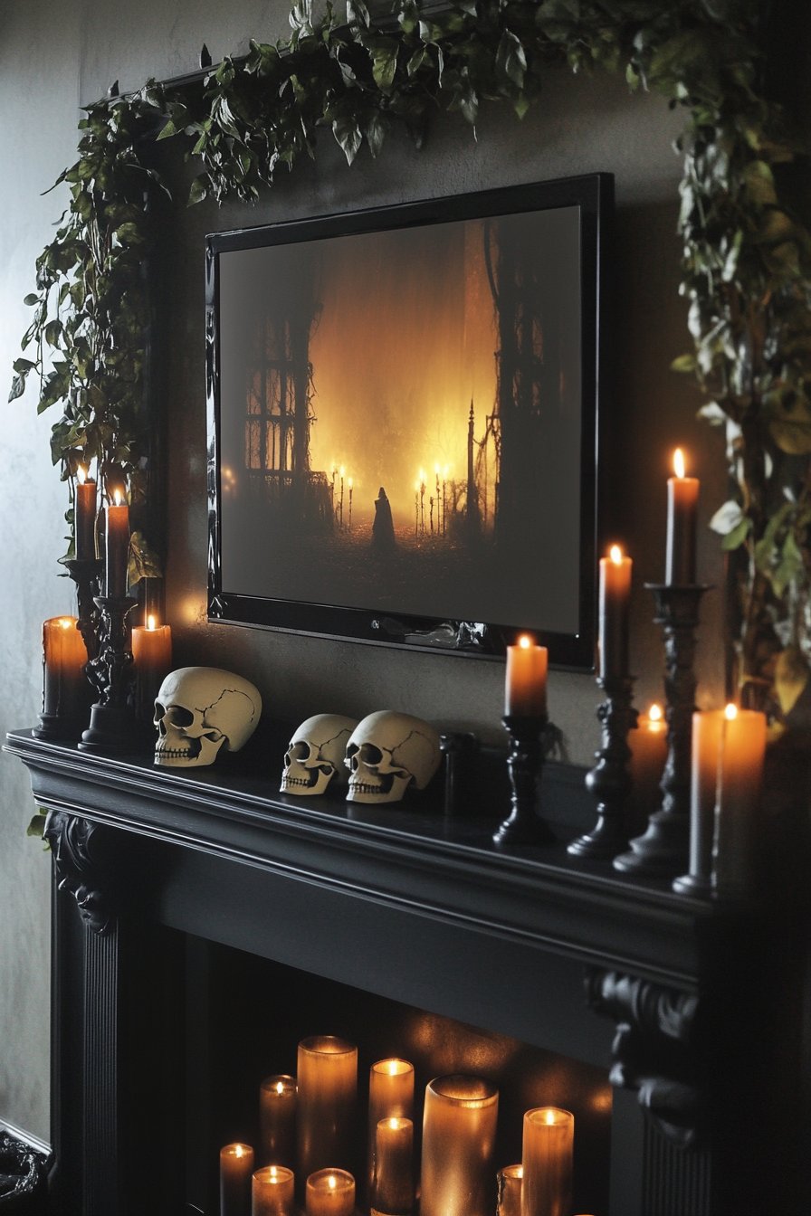 halloween tv decor