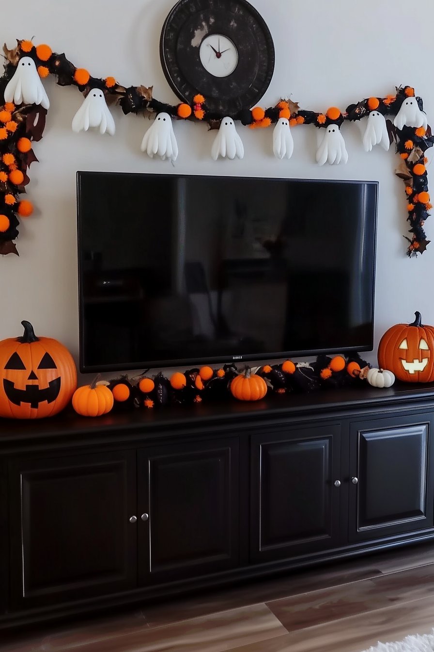 halloween tv decor